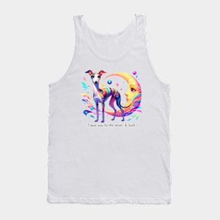 Greyhound And Crescent Moon Tank Top